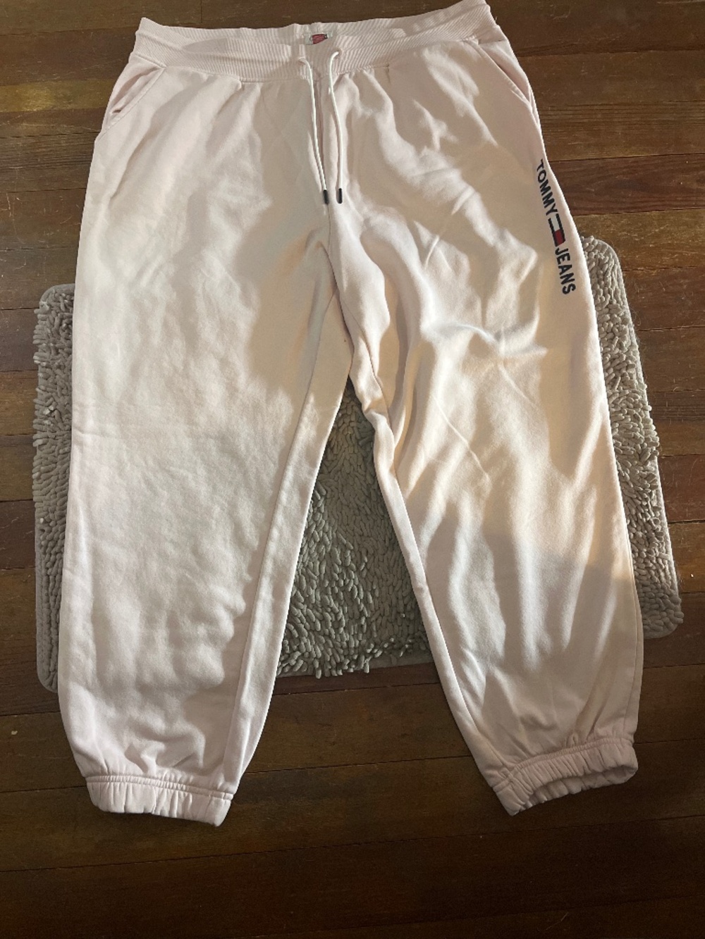 light pink Tommy Hilfiger jogger sweatpants